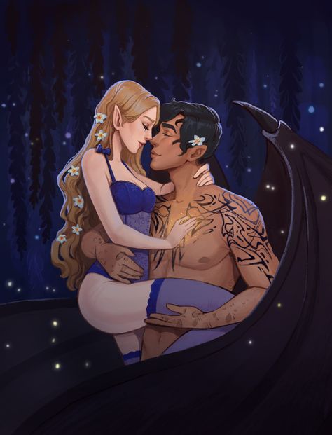 Sjm Fanart, Feyre And Rhysand, A Court Of Wings And Ruin, Sarah J Maas Books, Night Court, Book Writing Inspiration, A Court Of Mist And Fury, Look At The Stars, Sarah J Maas