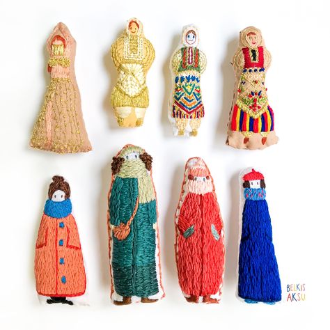 Tiny Objects, Fimo Art, Tiny Person, People Illustrations, Embroider Ideas, North Macedonia, Bag Illustration, Tiny People, My Daily Life