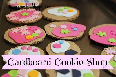 Cardboard Cookie Shop Cardboard Cookies, Toddler Baking, Storytime Ideas, Cookie Shop, Baking Theme, Mouse A Cookie, Baker Shop, Activity Bags, Dramatic Play Preschool