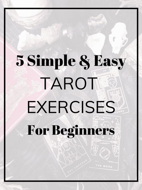 Tarot How To, Tarot Exercises, How To Read Tarot Cards For Beginners, Easy Exercises For Beginners, Learn Tarot Reading, Tarot Study, Witch Types, Tarot Practice, Witch Store