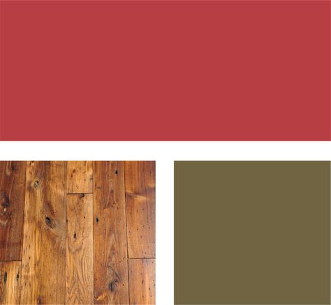 Benjamin Moore Color Combinations, Rooms With Color, Kitchen Color Combos, Red Kitchen Cabinets, Kitchen Cabinet Color, What To Paint, Red Cabinets, Timber Kitchen, Wood Island