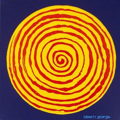 Art Excuse 'Spiral 03' Framed on Canvas in Blue/Yellow/Red Canvas & Fabric in Black, Size 45.0 H x 45.0 W x 1.5 D in | Wayfair | Home Decor -  #Art #Black #BlueYellowRed #Canvas #decor #Excuse #Fabric #Framed #home #Size #Spiral #Wayfair Society Killed The Teenager Art, 70s Patterns Fabric, Pixel Painting Art, Art With Mirrors, Solid Painting, Funky Art Prints, Spiral Poster, Gravity Painting, Spiral Painting