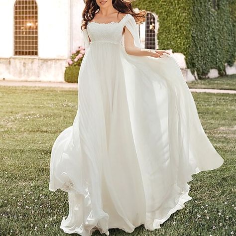 Silhouette:A-Line; Hemline / Train:Sweep / Brush Train; Closure:Zipper UP; Fully Lined:Yes; Built-In Bra:Yes; Wedding Events:Garden / Outdoor,Hall; Embellishment:Pleats,Appliques; Fabric:Lace,Chiffon; Sleeve Length:Sleeveless; Tips:Colors may vary slightly due to different monitor settings,Professional dry cleaner only; Theme:Sexy,Boho,Romantic; Boning:Yes; Style:Casual; Waistline:Natural; Neckline:Square Neck; Trends:Elegant,Backless,Party; Brand:LAN TING Express; Front page:Wedding Dresses; Listing Date:09/21/2022; Bust:; Hips:; Hollow to Floor:; Waist:; Jacket  Wrap:No Pleats Fabric, Casual Wedding Dresses, Wedding Dresses A Line, Cheap Wedding Dresses Online, Commitment Ceremony, Wedding Bridal Party, Bridal Party Dresses, Evening Dresses Cocktail, Casual Wedding Dress