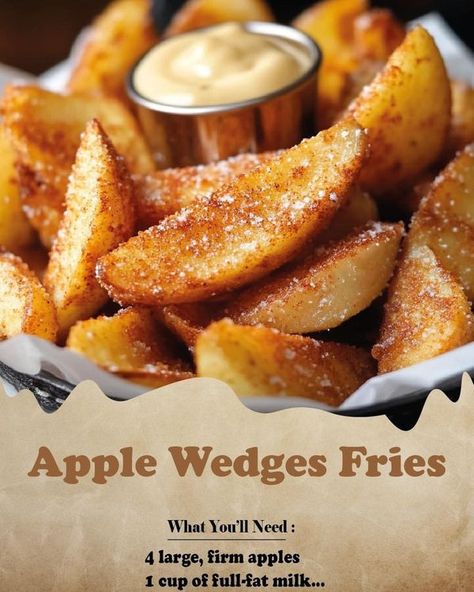 Gordon Ramsay recipes | Apple Wedges Fries 🍟🍏 | Facebook Apple Fries, Wedge Fries, Gordon Ramsay Recipe, Fried Apples, Granny Smith, Gordon Ramsay, Cinnamon Apples, Apple Recipes, Wedges