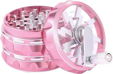 2.5 Inch Grinder Hand Crank Grinder with Clear Top for Kitchen,Pink Cute Grinders, Kitchen Pink, Clear Top, Herb Grinder, Hand Crank, Puff And Pass, Kitchen Utensils, Cute Pink, Christmas List