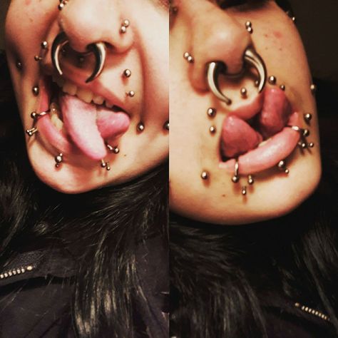 Body Mods Extreme, Piercing Claims, Tongue Split, Body Modification Piercings, Split Tongue, Bridge Piercing, Monroe Piercings, Face Piercings, Cool Piercings