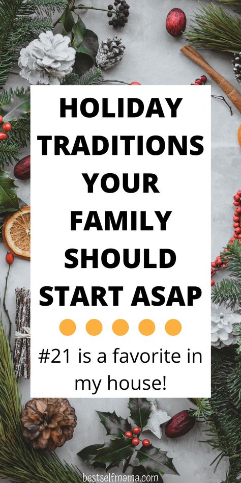 One of the best parts about the holiday season is holiday traditions. Check out these simple yet meaningful holiday traditions that your family will love. #holidaytraditions #christmastraditions #familyfun #familylife Christmas Traditions With Friends, Christmas Family Time Ideas, Christmas Eve Ideas For Family, Fun Holidays 2023, Christmas Traditions Adults, Family Christmas Traditions Ideas, Christmas Eve Family Traditions, Christmas Gift Giving Traditions, Christmas Family Night Ideas