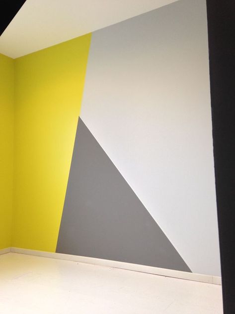 Home Decor 41 Best Geometric Wall Paint Ideas | Wall Painting Design | Wall Decoration | Interior Today, using an artistic and creative approach in interior design is very popular. One of the main reasons for its popularity is because by using this approach, any room can look fresh, unique, and attractive compared to conventional interior design styles that tend to be boring. One part inside your home where you can devote your artistic soul is the walls Single Wall Color Bedrooms, Yellow Geometric Wall, Wall Painting Designs, Wall Paint Ideas, Boy Room Paint, Geometric Wall Paint, Wall Paint Patterns, Yellow Bedroom Decor, Painting Textured Walls