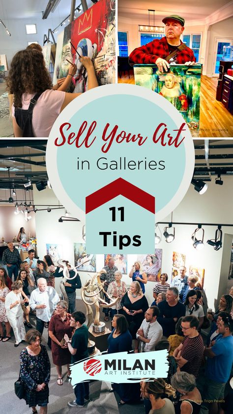 How To Get Your Art In A Gallery, Starting An Art Gallery, Careers In Art, How To Be An Artist For A Living, Start An Art Business, Online Art Courses, Art Biz, Art Advice, Selling Art Online