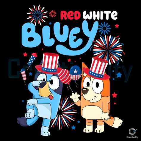 4th Of July Greetings Funny, Bluey 4th Of July, July Background, Party Cartoon, Work Fun, Funny 4th Of July, Blue Pool, Good Cartoons, Fun Crafts For Kids