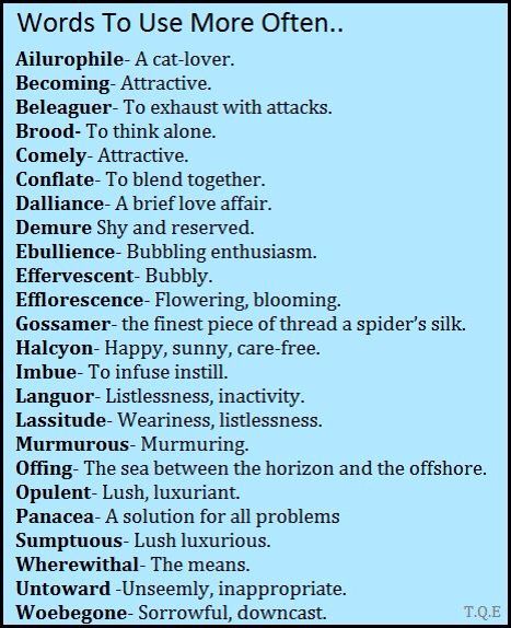 English words Bigger Words To Use, High Level English Words, Eloquent Words, Words To Use More Often, Words To Use More, Old English Words, Uncommon Words, Writing Dialogue Prompts, Essay Writing Skills