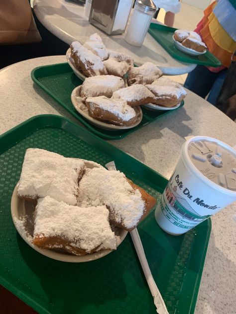 Beignets Aesthetic, Nola Aesthetic, New Orleans Beignets, New Orleans Travel, Pinterest Aesthetic, Beignets, New Orleans, Travel, Quick Saves