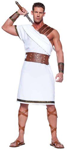 I really hope Haemon wears something like this...but as uncle Creon says 'other fish in the sea!!!' Greek Warrior Costume, Olympics Costume, Greek Outfit, Roman Toga, Toga Costume, Toga Party, Roman Costume, Costumes College, Greek Costume