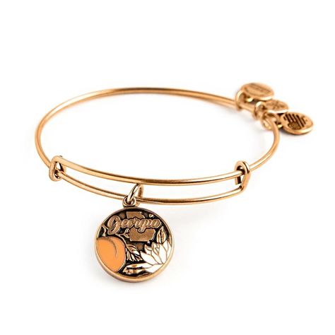 Peach Water, Souvenir Jewelry, Charm Bangles, Wire Bangles, Bangle Bracelets With Charms, Charm Bangle, Wire Bracelet, Water Lily, Alex And Ani