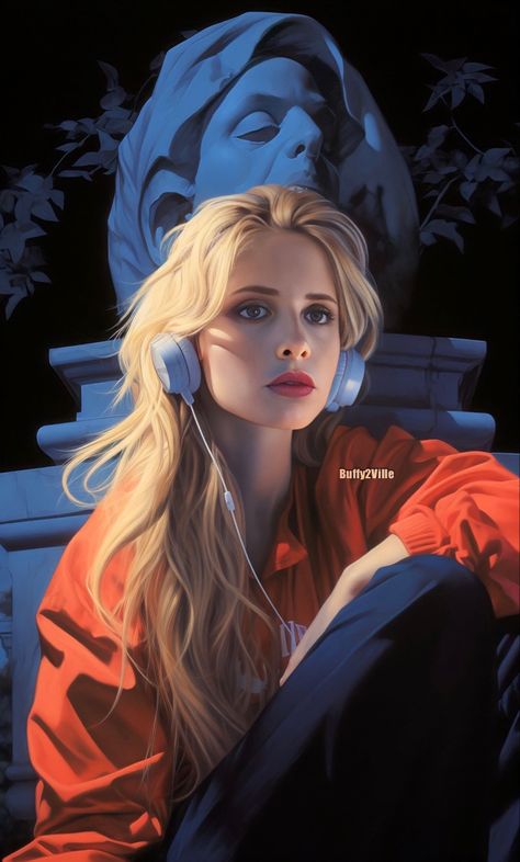 Buffy Summers Fanart, Buffy The Vampire Slayer Characters, Buffy Art, Buffy Aesthetic Wallpaper, Buffy Drawing, Buffy Fanart, Buffy Vampire Slayer, Buffy The Vampire Slayer Wallpaper, Buffy Illustration