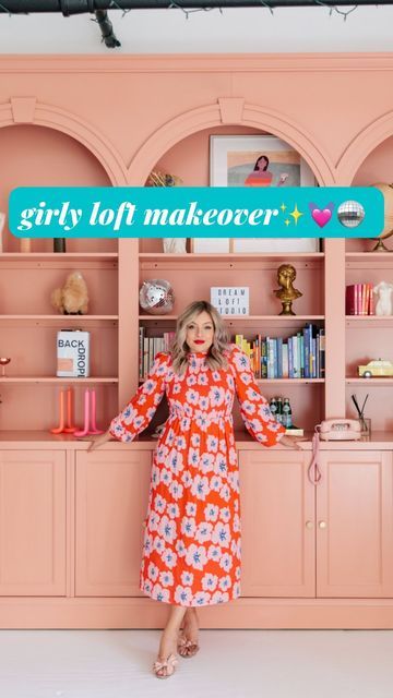 dream loft studios on Instagram: "Resharing my first viral video of my old apartment makeover ✨ this project was the first time I truly embraced my love of color after always playing it safe and trying to follow design trends and oh the joy it brought me 🪩💓🌈✨" Dream Loft Studios, Old Apartment Makeover, Library Reading Room, Home Vision Board, Library Reading, Old Apartments, Apartment Makeover, Loft Studio, Home Library Design