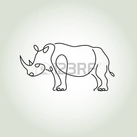 Rhinoceros in minimal style vector line Rhino Outline Tattoo, Cute Rhino Tattoo, Small Rhino Tattoo, Rhinoceros Tattoo, Hippo Tattoo, Rhino Illustration, Rhino Tattoo, Tattoo Fixes, Tattoo Mini