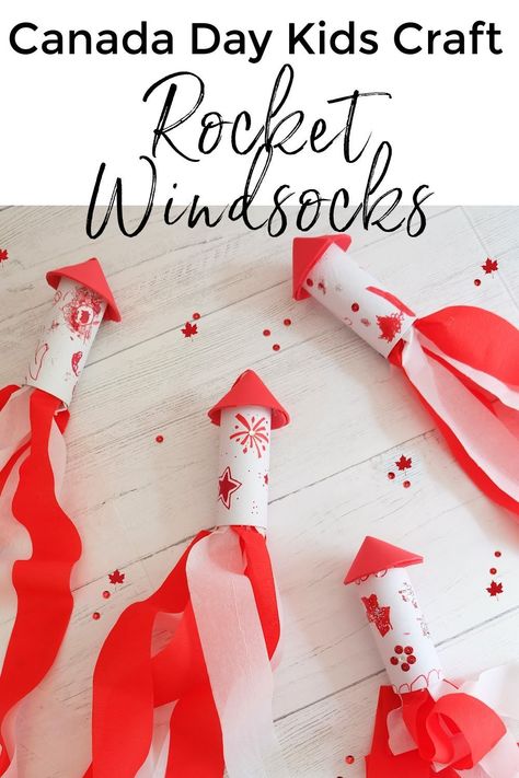 Canada For Kids, Canada Day Crafts, Play With Kids, Paper Streamers, Daycare Activities, Popsicle Stick Crafts, Daycare Crafts, Paper Garland, Canada Day