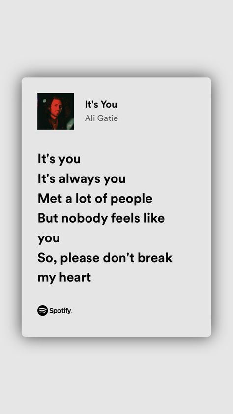 Its You Its Always You Song, Cute Song Quotes, Ali Gatie, Love Song Lyrics Quotes, Songs That Describe Me, English Lyrics, Rap Lyrics Quotes, Meaningful Lyrics, Song Suggestions