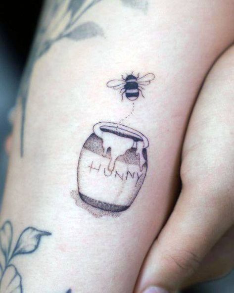 Hunny Pot Tattoo, Honey Pot Tattoo, Pot Tattoo, Honey Pot, Tattoo Inspo, Honey, Tattoos