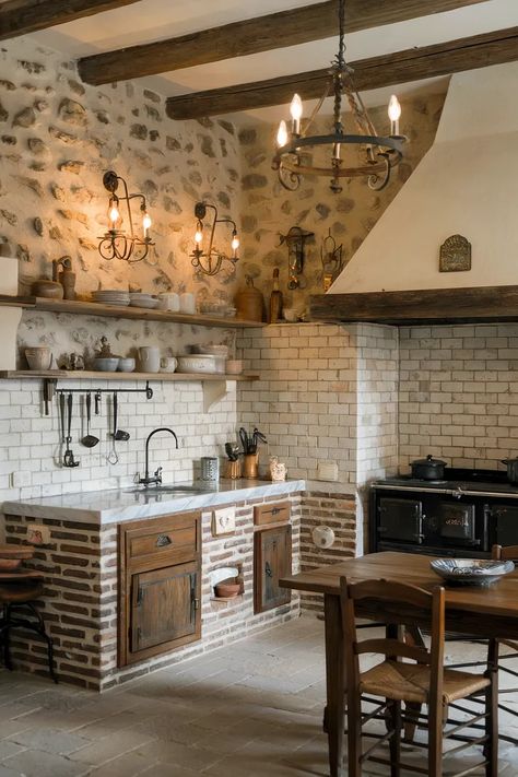 Designing Your Dream Italian Kitchen | by Berhanbicak | Oct, 2024 | Medium Cozy Italian Home, Italian Kitchen Design Tuscan Style, Italian Kitchen Aesthetic, Italian Farmhouse Kitchen, Italian Farmhouse Decor, 2025 Kitchen, Italian Country Kitchen, Rustic Italian Home, Unfitted Kitchen