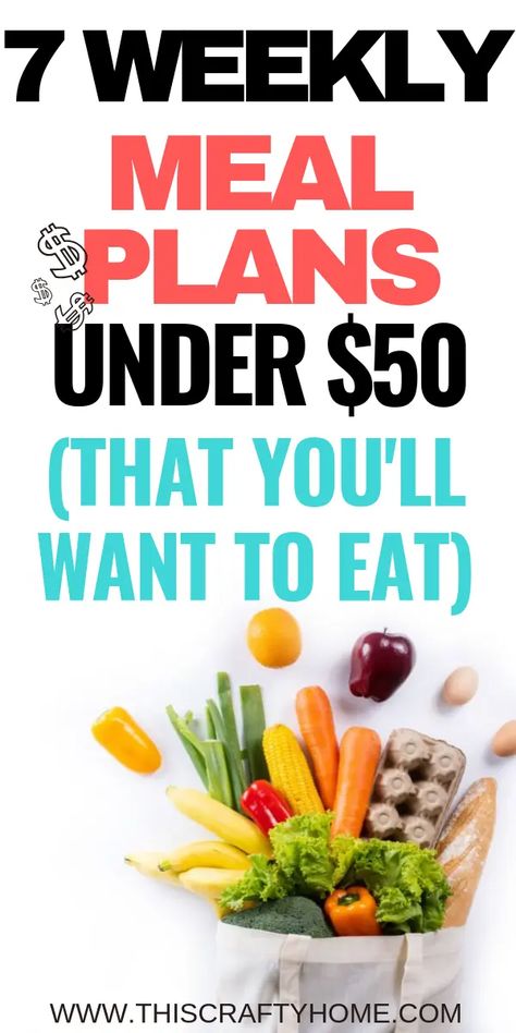 Meal Plans On A Budget, Cheap Healthy Meal Plan, What To Eat Tonight, Frugal Eating, Eating Cheap, Budget Meal Prep, One Week Meal Plan, Healthy Weekly Meal Plan, Frugal Meal Planning