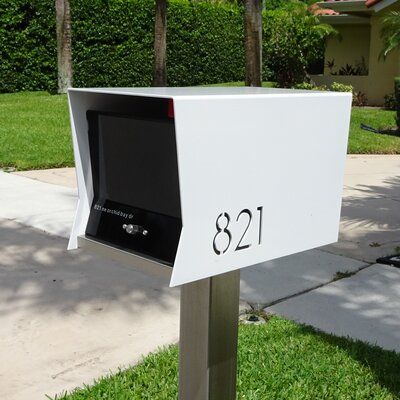 Mailbox Makeover, Diy Mailbox, Modern Mailbox, Mail Slot, Mailbox Design, Driveway Paving, Metal Mailbox, Mounted Mailbox, Address Numbers