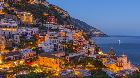 Positano is a beautiful village built on the steep cliffs of Amalfi. Praiano Italy, Amalfi Coast Itinerary, Itinerary Planning, Amalfi Coast Italy, Italy Map, Italy Aesthetic, Hidden Beach, Dinner Themes, Beautiful Villages