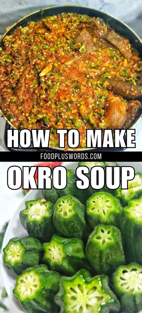 African Okra Stew Nigerian Food, Okra Stew African, Nigerian Okra Soup, How To Make Okra, Nigerian Soup, Egusi Soup Recipes, Okro Soup, Okra Soup Recipe, Cultural Dishes