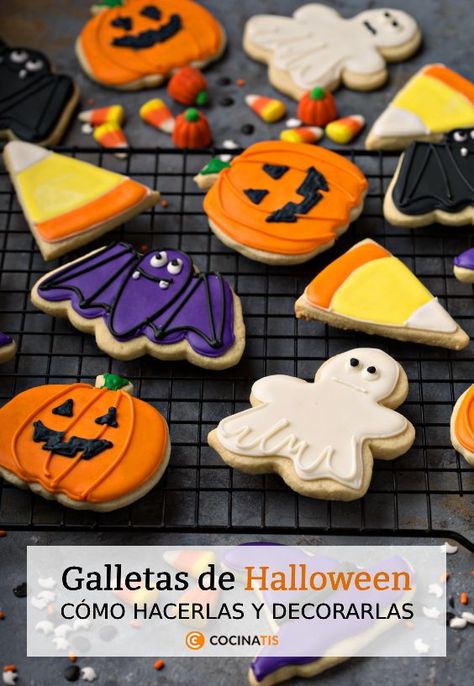 ¿Preparadas para la noche más terrorífica del año? 😏 Os traemos la receta de ya todo un clásico e imprescindible del 31 de octubre ¡galletas de Halloween! 🍪🎃 ¡Caseras desde la masa al glaseado! 😉 Postres Halloween, Recetas Halloween, Halloween Night, Pastry, Halloween