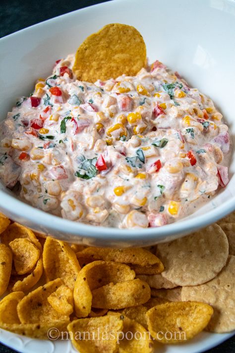 Creamy Corn Dip, Corn Dip Recipe, Corn Dip Recipes, Corn Dip, Creamy Corn, Cream Cheese Dips, Dip Recipes Easy, Yummy Dips, Dip Recipe