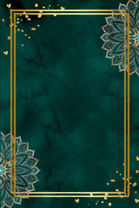 Green and gold vintage online greeting card Make Invitations Online Free, Green Invitation Background, Green Invitation Card, Green And Gold Background, Free Invitation Cards, Diwali Wallpaper, Invitation Letter, Green Invitations, Wedding Invitation Background