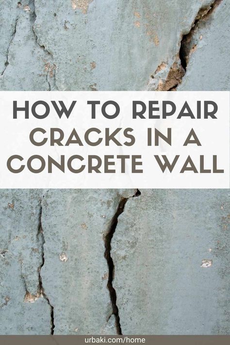 How To Fix Basement Wall Cracks, Cement Wall Ideas Basements, Painting Cement Walls In Basement, Cement Basement Walls Ideas, Paint Concrete Wall, Painted Concrete Walls, Patching Plaster Walls, Concrete Basement Wall Ideas, Fix Cracked Concrete