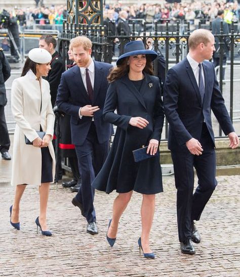 Meghan Markle white coat Rupert Sanderson Shoes, Commonwealth Day, Chic Coat, Isabel Ii, The Fab Four, Royal Engagement, Duchess Catherine, Westminster Abbey, Duchess Kate