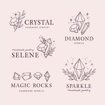 Crystal Logo Design Ideas, Jewellers Logo, Jewelry Shop Logo, Black Diamond Logo, Handmade Logo Design, Gem Logo, Jewel Logo, Business Logo Ideas, Logo Design App