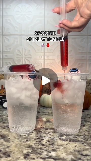 kinsey🤍 on Instagram: "spookie shirley temple 👻🩸   #spookyseason #happyhalloween #halloween #halloweendrinks #drinkrecipes #recipe #drink #shirleytemple #kidfriendly #partyideas #halloweenparty #halloweenmusthave" Halloween Shirley Temple Drink, Spooky Shirley Temple, Kid Halloween Drink Ideas, Hocus Pocus Menu Ideas, Spooky Lemonade, Halloween Shirley Temple, Sherly Temple Drink, Shirley Temple Halloween, Spooky Drink Ideas