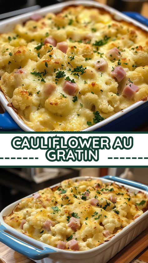 Cauliflower au Gratin How To Make Cauliflower Rice Taste Good, Turkey And Cauliflower Recipes, Cauliflower Au Gratin Recipes, Cauliflower Casseroles, Frozen Cauliflower Recipes, Cauliflower Cheese Casserole, Cauliflower Cheese Recipe, Cauliflower Au Gratin, Roasted Veggies Recipe