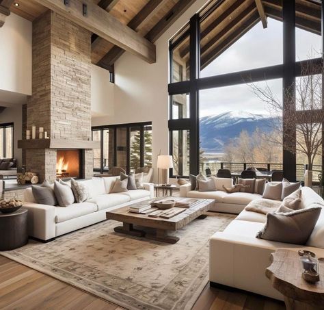 Modern Rustic Living Room Ideas, Rustic Living Room Ideas, Aesthetic Interior Design, Modern Rustic Living Room, Mountain Modern, Design Apartment, Inviting Home, Rustic Living, Rustic Living Room