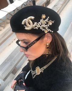 Chanel Inspired Outfit, Chanel Headband, Chanel Christmas, Fashion Props, Chanel Aesthetic, Chanel Hat, Tweed Set, Chanel Brooch, Cute Shoes Heels