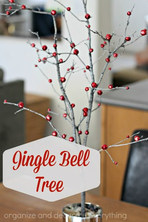 Bell Centerpiece, Jingle Bell Tree, Bell Crafts, Bell Christmas Ornaments, Jingle Bell Crafts, Hearts For Valentines Day, Flowers For Spring, Christmas Jingles, Tree Table