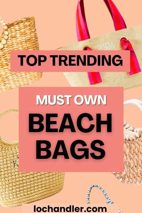 Introducing the latest must-have accessory for summer 2023—trendy beach bags for women! Whether you're headed to the beach, pool, or backyard barbecue, these stylish and durable bags will keep all your essentials with you in high-fashion. From unique straw bags, to modern totes, to classic coolers, these are the perfect beach bag for every summering fashionista's needs. Cute Beach Bags, Straw Beach Bags, Beach Must Haves, Women In Their 50s, Bags For Women 2023, Beach Vacation Packing, Beach Vacation Packing List, 2023 Beach, Perfect Beach Bag