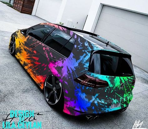 Cool Wraps For Cars, Cool Car Wrap Designs, Unique Car Wrap Colors, Car Wraps Ideas, Car Wrap Ideas, Vehicle Wraps Ideas, Cool Car Wraps, Vw Gli, Luxury Cars Audi