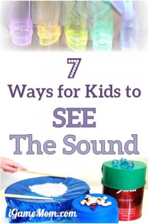 7 fun science experiments for kids to SEE the sound -- it is hard for kids to understand the concept that sound is wave, these activities make teaching easier. Kids can visually grasp the concept and learn science study skills. Fun STEM project ideas for school, home, and homeschool. | five senses Stem Project Ideas, Project Ideas For School, Fun Science Experiments For Kids, Fun Science Experiments, Science Experience, Science Study, Learn Science, Sound Science, Science Experiments For Kids