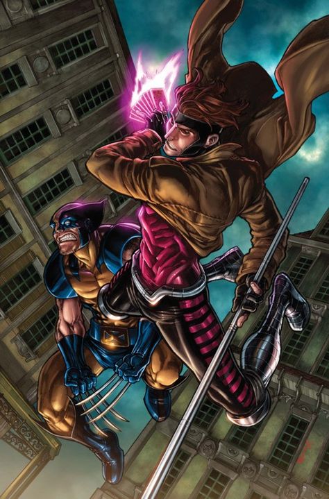 Wolverine & Gambit Gambit Wallpaper, Wolverine Poster, Gambit X Men, Gambit Marvel, Comics Anime, Wolverine Marvel, Comic Manga, Bd Comics, Uncanny X-men