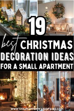 Christmas For Apartments, Small Appartment Christmas Decoration, Christmas Decor For Tiny Spaces, Christmas Decor Idea For Small Apartment, Christmas Decor Ideas Condo, Christmas Ideas For Small Apartment, Christmas Decorations Small Spaces, Christmas Decor Behind Couch, Christmas For Small Spaces