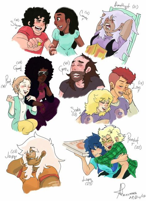 Steven Universe As Humans, Lapidot Human Au, Steven Universe Human Au, Human Peridot, Steven Universe Genderbend, Steven Universe Fan Fusions, Steven Universe Ships, Steven Uni, Steven Universe Diamond