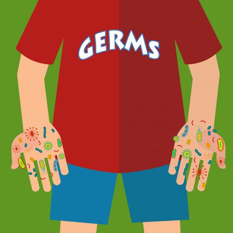 Germs On Hands, Washing Hands, Kids Cleaning, Free Cartoons, Graphic Editing, Kids Hands, Cartoon Illustration, Cartoon Kids, His Hands