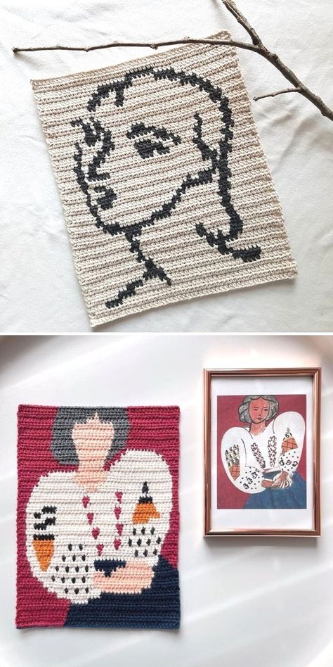 Tapestry Crochet - The Best Ideas and Free Resources | Crochetpedia Diy Crochet Tapestry, How To Crochet A Picture, Crochet Wall Tapestry Pattern Free, Wall Tapestry Crochet, Tapestry Crochet Projects, Free Crochet Tapestry Patterns, Free Tapestry Crochet Patterns, Tapestry Crochet Patterns Free, Crochet Wall Hanging Pattern Free