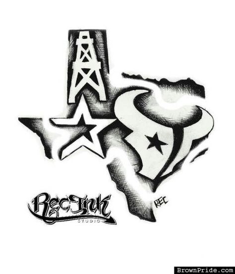 Texas state Houston Texas Tattoos, Houston Street Art, Dallas Cowboys Tattoo, Misfits Tattoo, Wolf Tattoo Forearm, Texas Tattoo, Arm Tattoos Black, Dallas Tattoo, Houston Tattoos