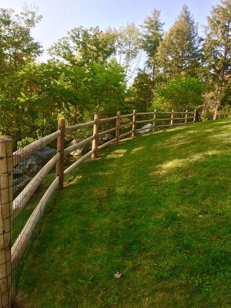 Split Rail Fencing Vermont | Middlebury Fence Split Rail Fencing, Cedar Split Rail Fence, Post And Rail Fence, Split Rail Fence, Rustic Fence, Fence Styles, Front Yard Fence, Rail Fence, Cedar Fence